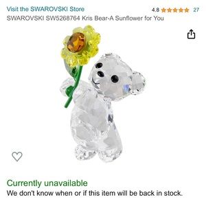 Swarovski Kris Bear - A Sunflower for You